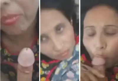 The boy made Najma Aunty suck his penis HD